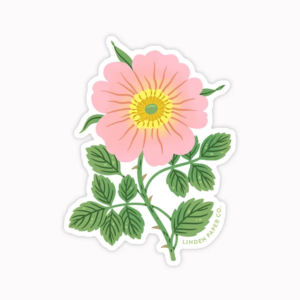 Autocollant - Fleur rose